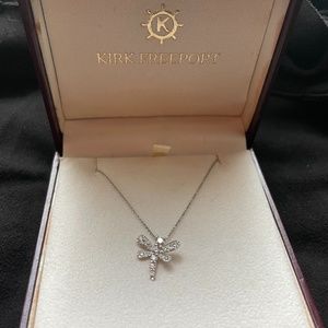 Roberto Coin White Gold Diamond Dragonfly Necklace